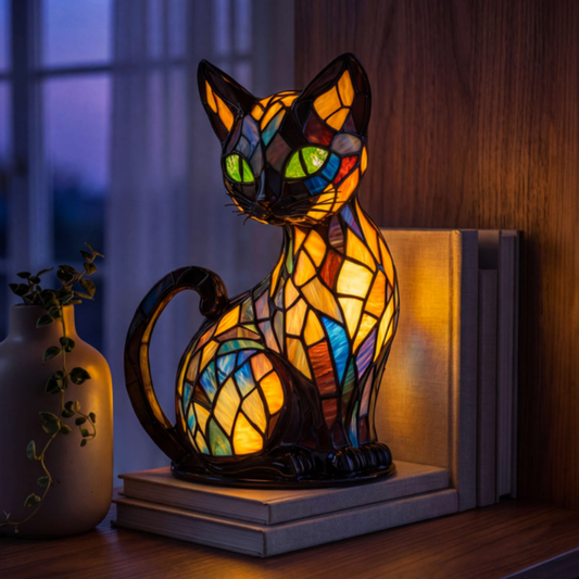 Lampa Witrażowy Kot®